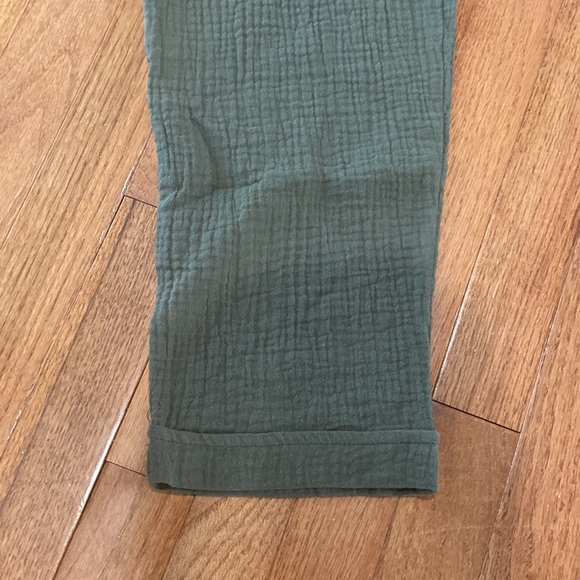 NWT Evereve Roan+Ryan Green Cedric Trouser Cotton Crop Pants - Picture 3 of 11